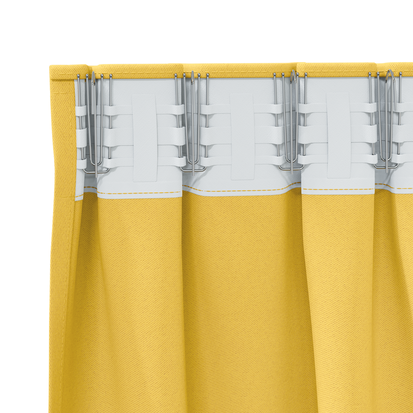 Mørkleggende Gardiner med Ringer 2 pcs Sennepsgul 245 x 140 cm