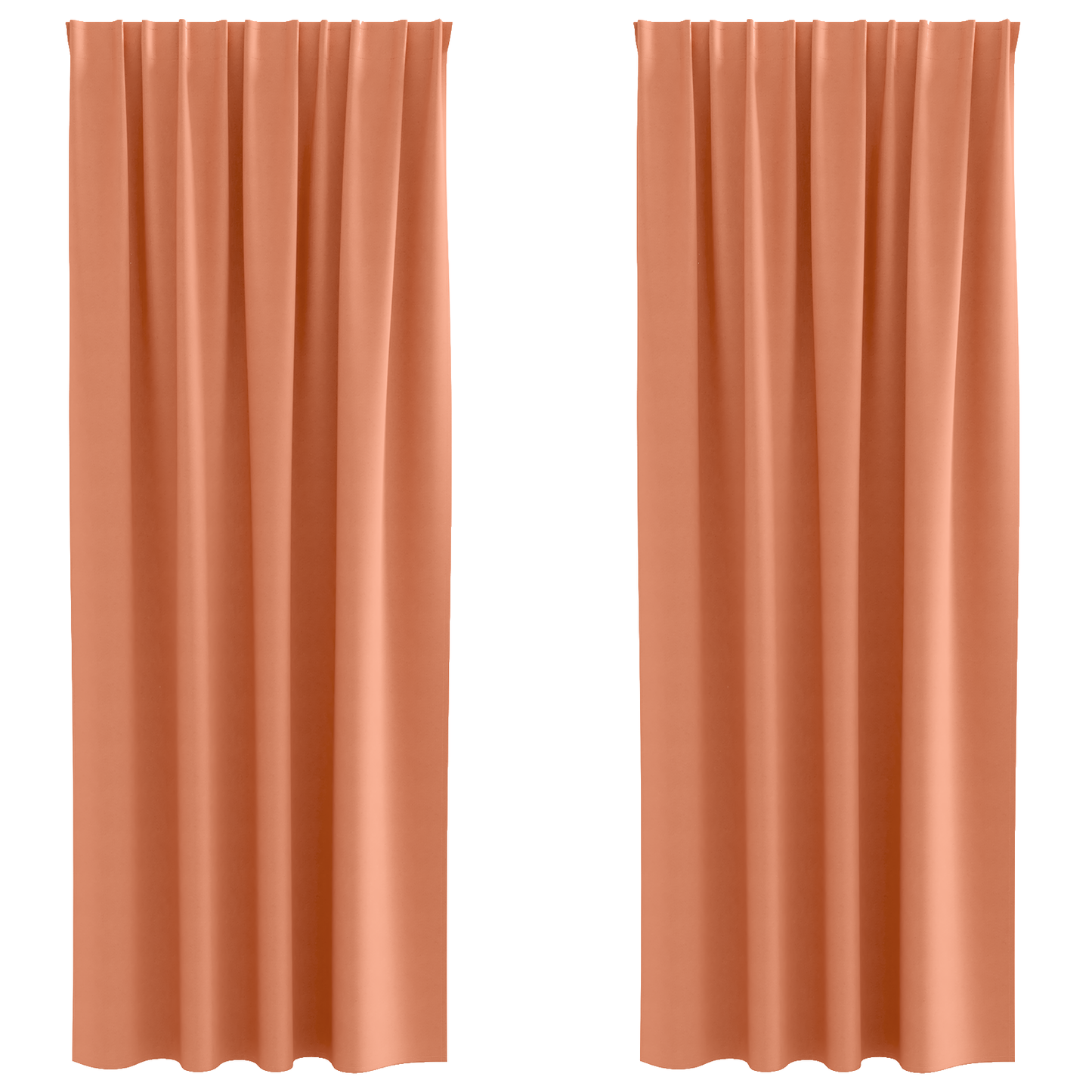Mørkleggende Gardiner med Ringer 2 pcs Terrakotta 245 x 140 cm