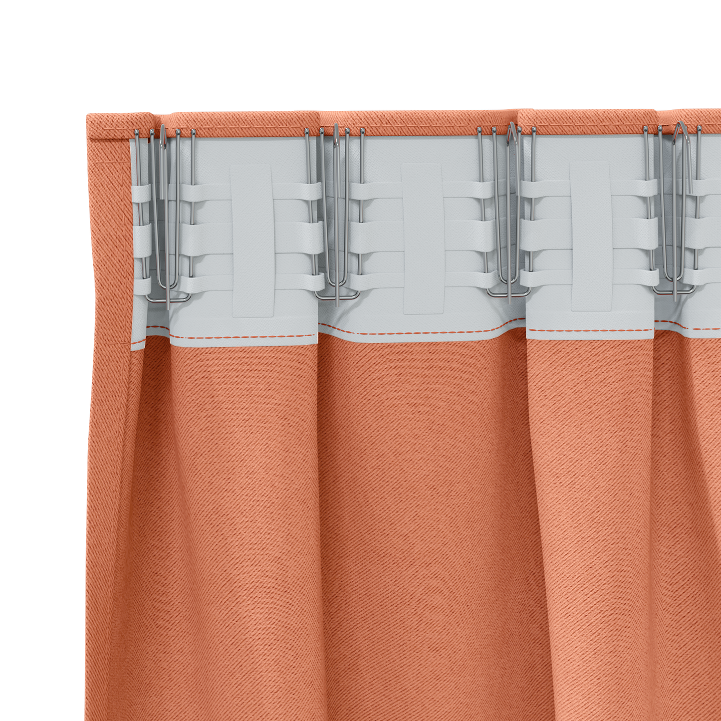Mørkleggende Gardiner med Ringer 2 pcs Terrakotta 260 x 140 cm