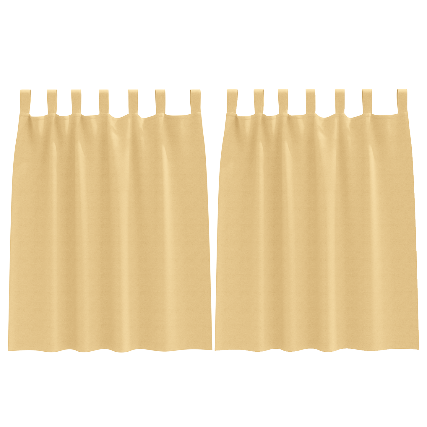 Mørkleggende Gardiner med Ringer 2 pcs Beige 140 x 140 cm