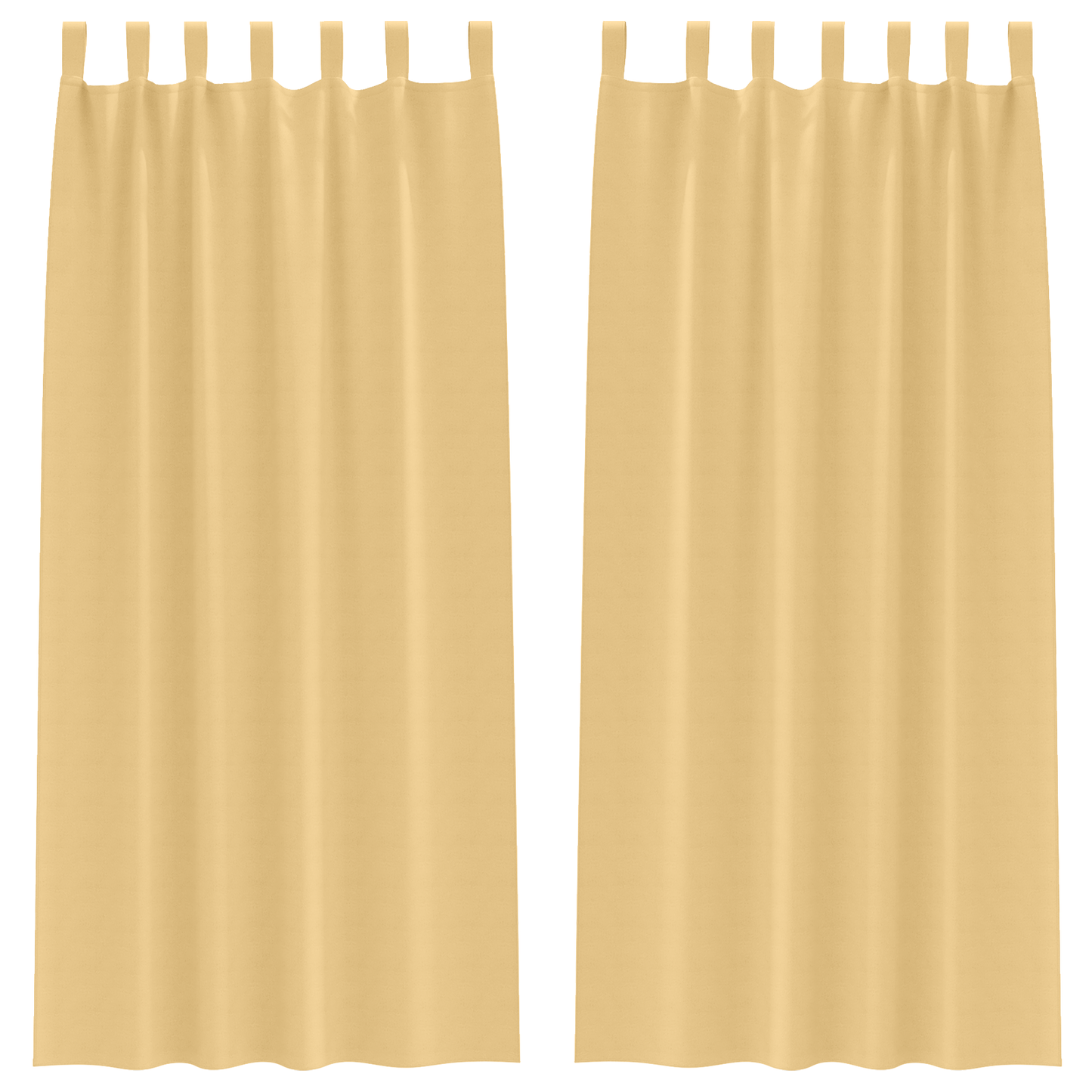 Mørkleggende Gardiner med Ringer 2 pcs Beige 260 x 140 cm