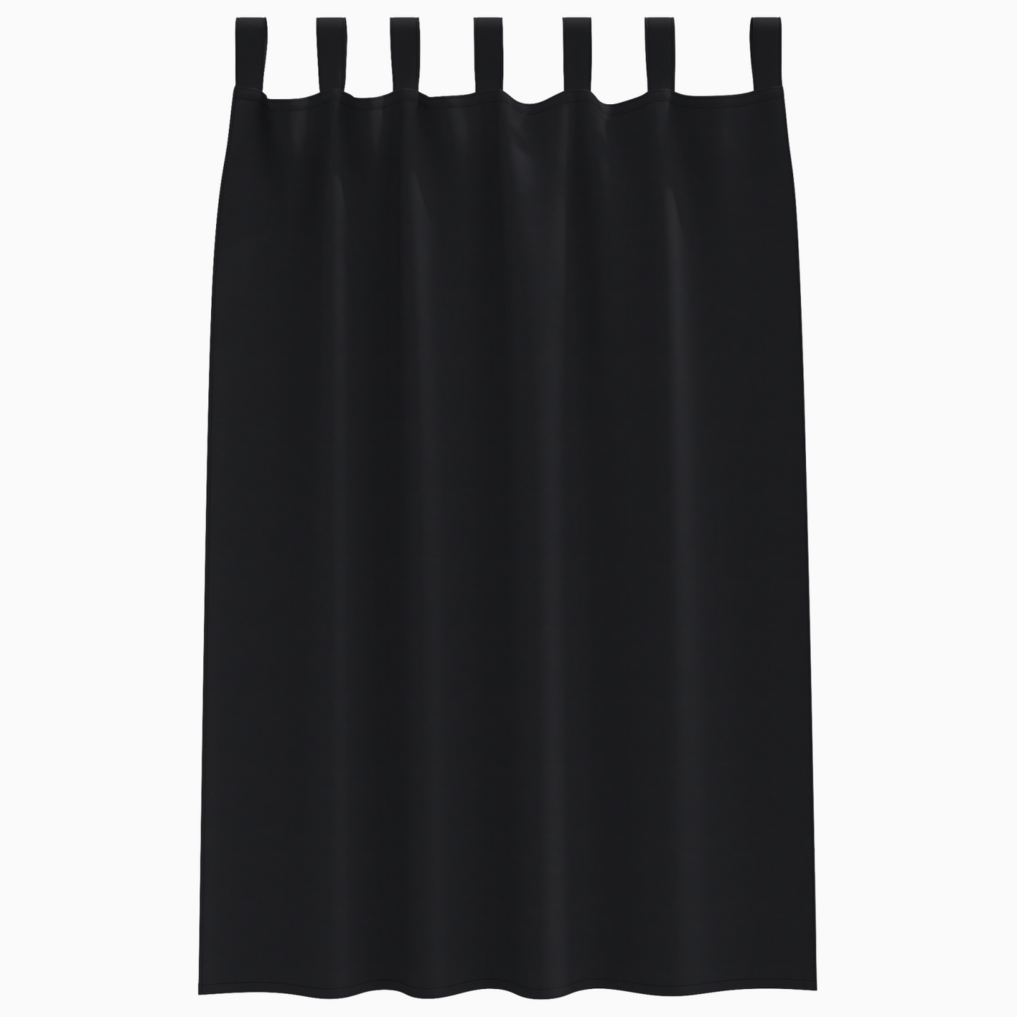 Mørkleggende Gardiner med Ringer 2 pcs Svart 175 x 140 cm