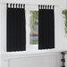 Mørkleggende Gardiner med Ringer 2 pcs Svart 175 x 140 cm