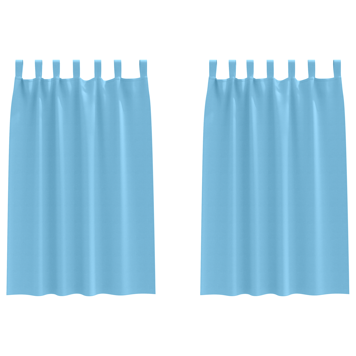 Mørkleggende Gardiner med Ringer 2 pcs Lys blå 175 x 140 cm