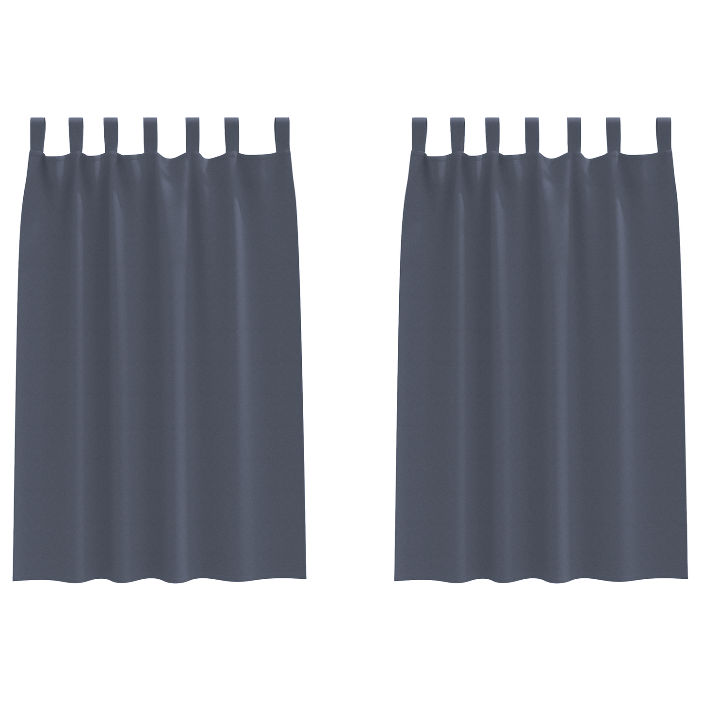 Mørkleggende Gardiner med Ringer 2 pcs Antrasitt 175 x 140 cm