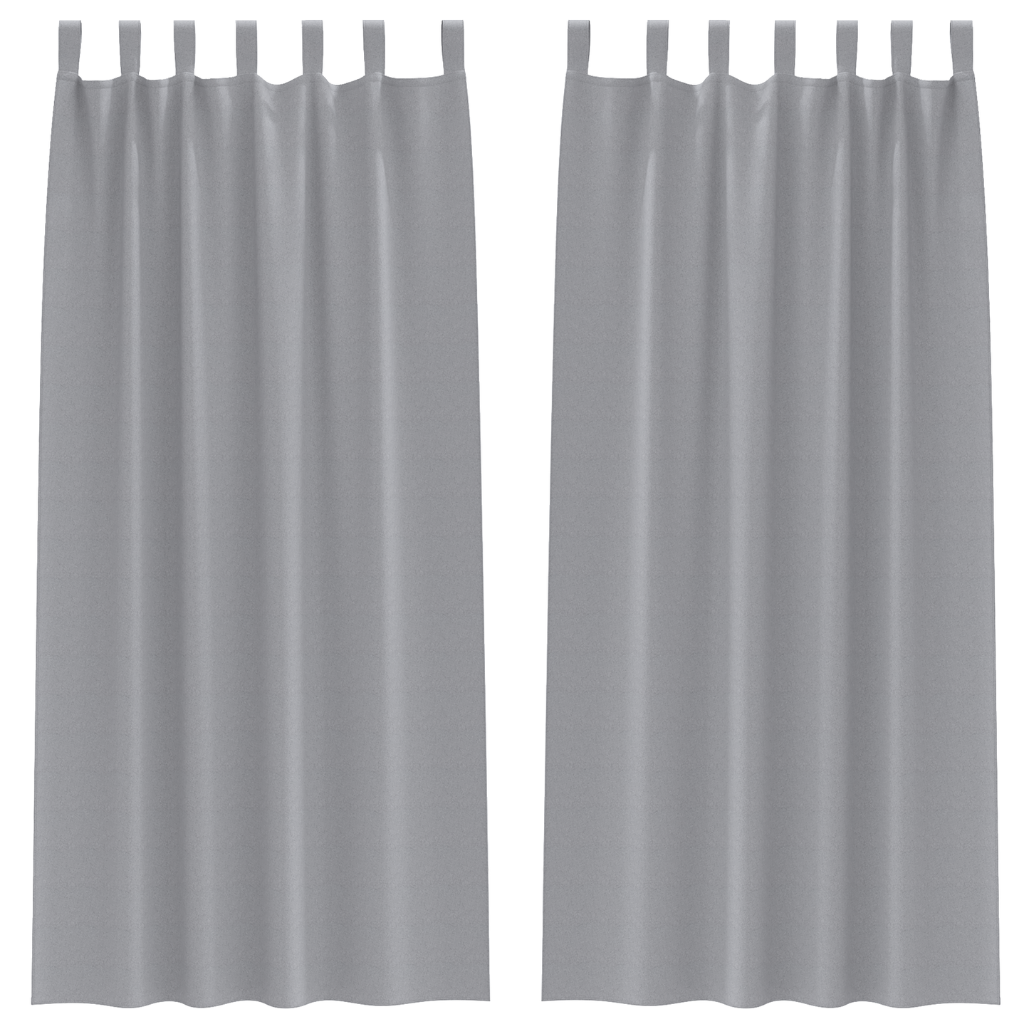 Mørkleggende Gardiner med Ringer 2 pcs Lysegrå 260 x 140 cm