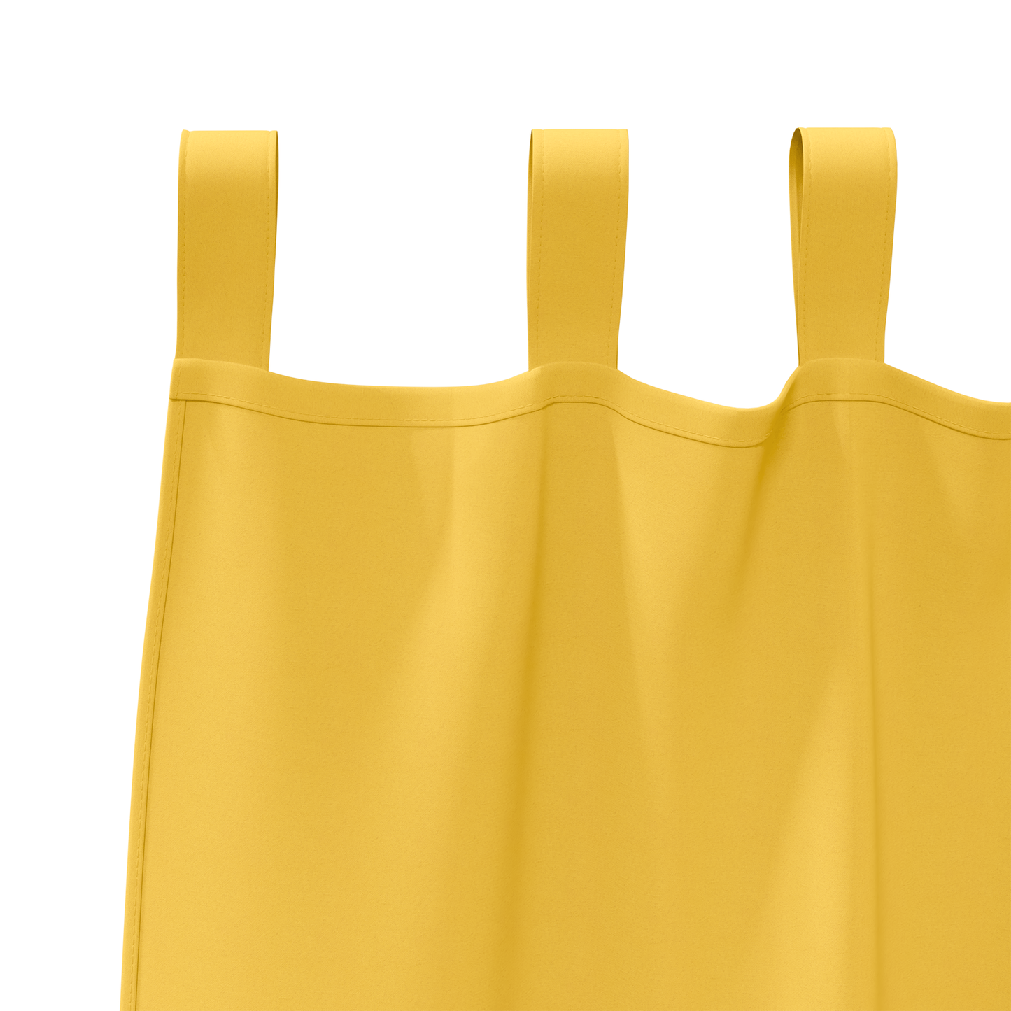 Mørkleggende Gardiner med Ringer 2 pcs Sennepsgul 260 x 140 cm