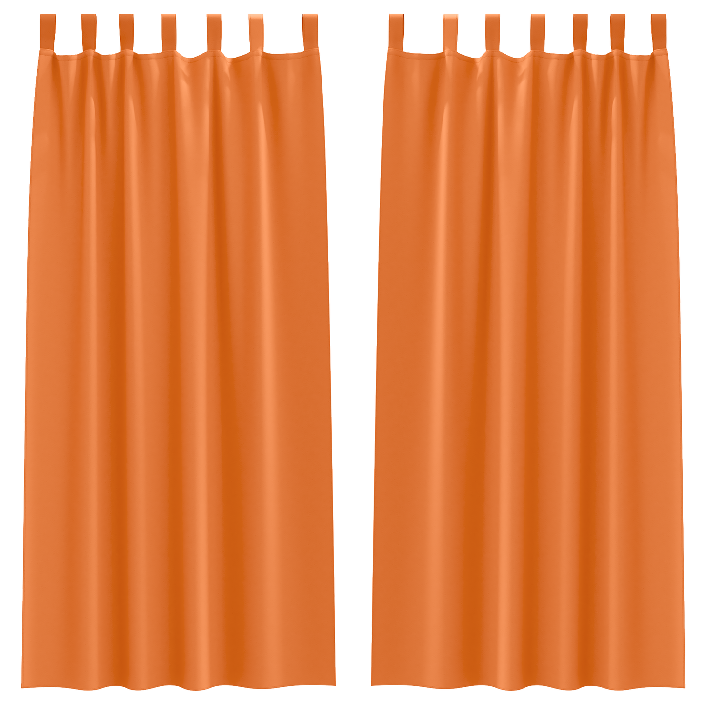 Mørkleggende Gardiner med Ringer 2 pcs Lys Oransje 245 x 140 cm