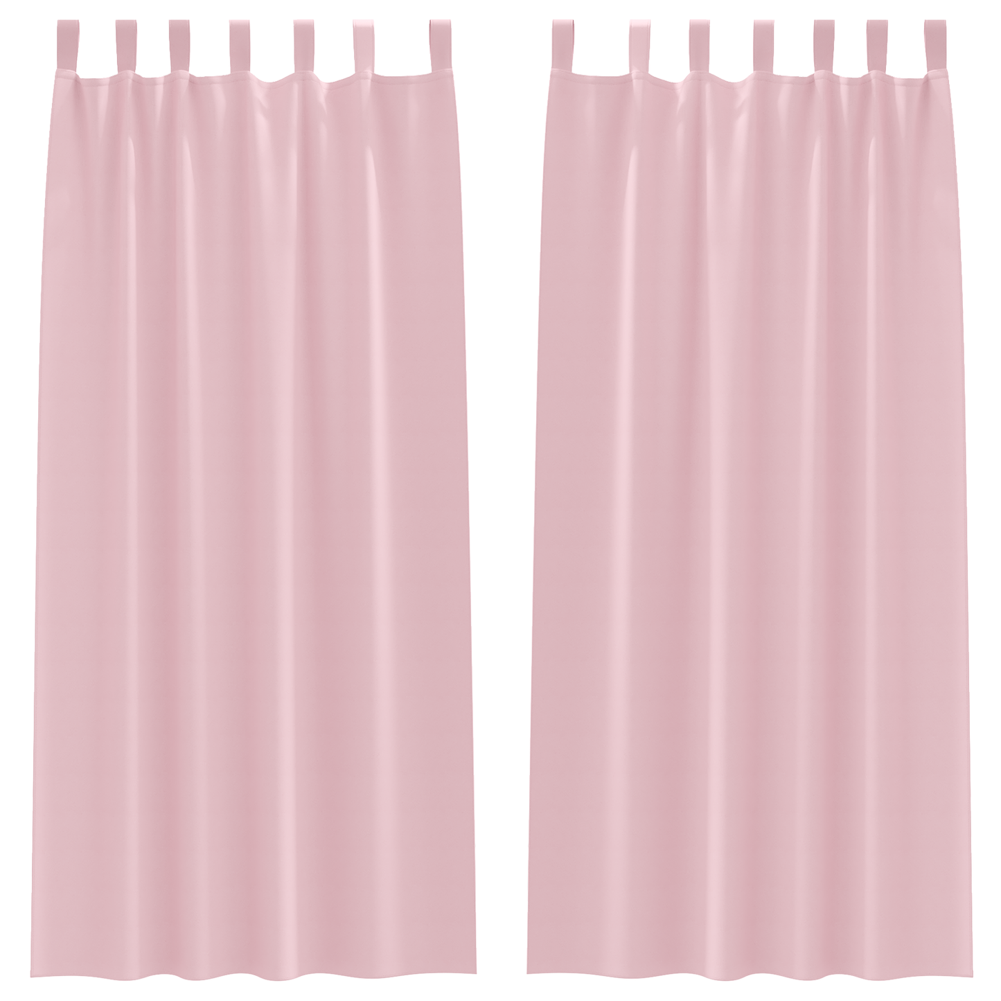 Mørkleggende Gardiner med Ringer 2 pcs Babyrosa 245 x 140 cm