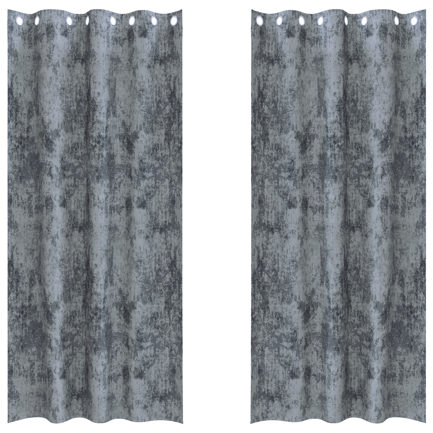 Fløyel Gardiner med gardiner 2 pcs Sølvgrå 245 x 140 cm Fløyel