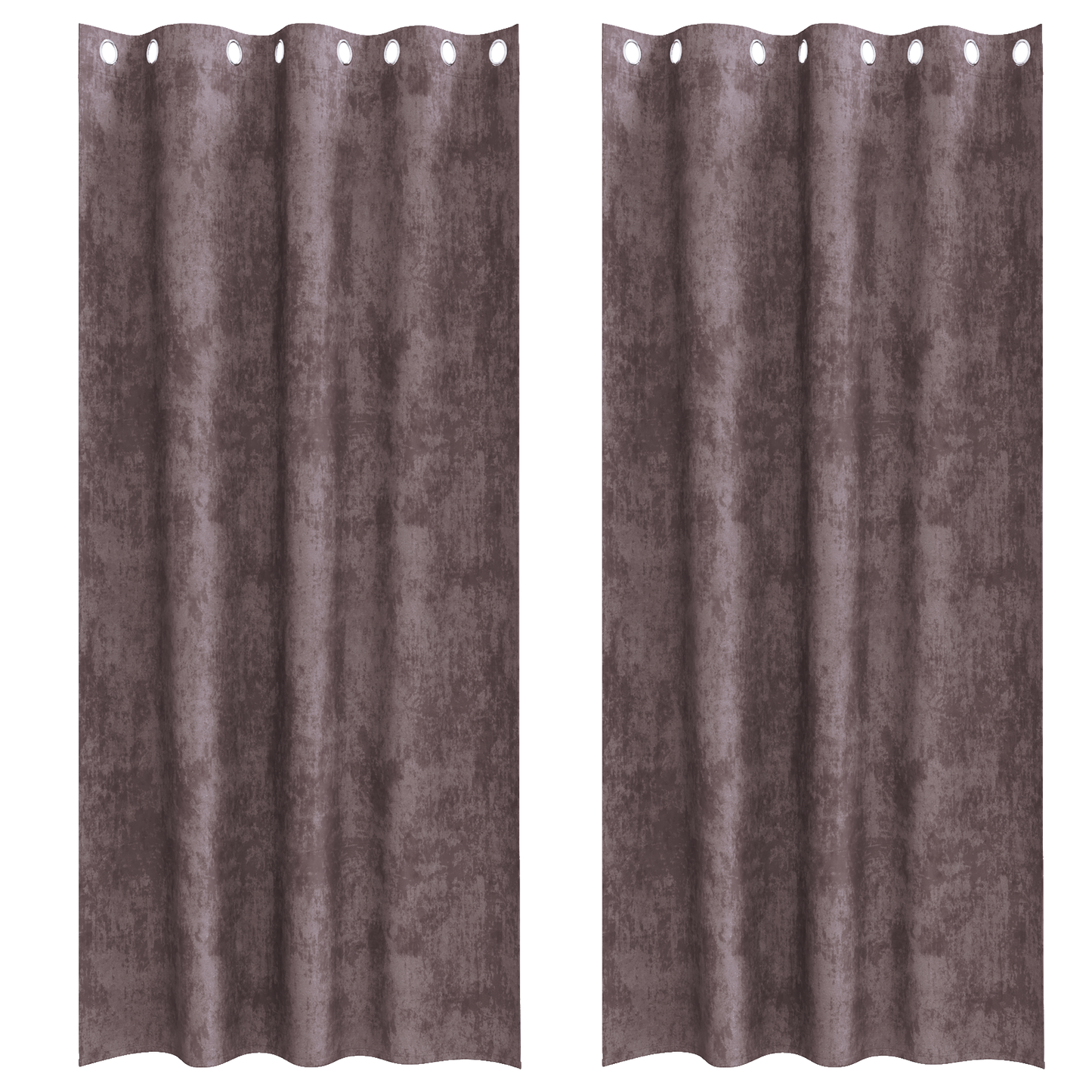 Fløyel Gardiner med gardiner 2 pcs Brun 225 x 140 cm Fløyel