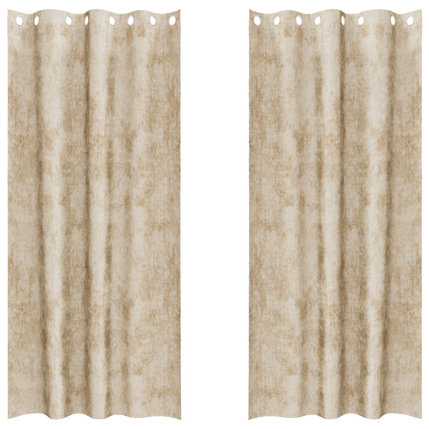 Fløyel Gardiner med gardiner 2 pcs Krem 245 x 140 cm Fløyel