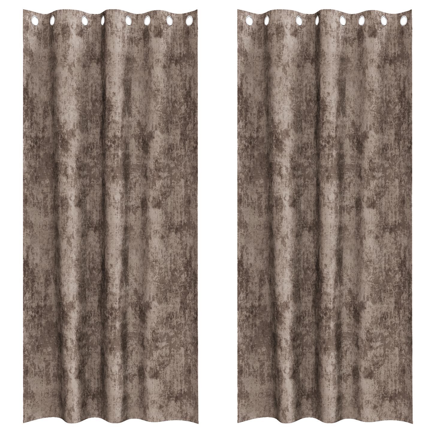 Fløyel Gardiner 2 pcs Cappuccino 225 x 140 cm Fløyel