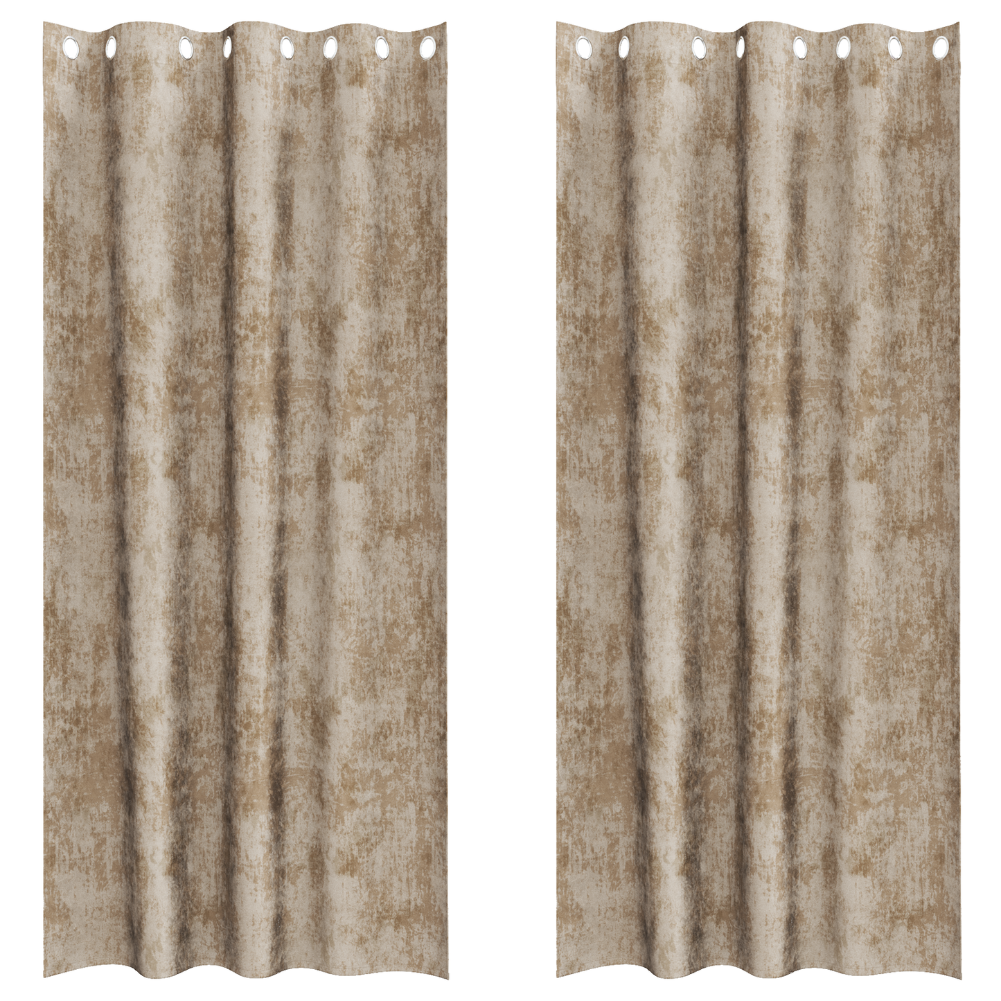 Fløyel Gardiner 2 pcs champagne 225 x 140 cm Fløyel