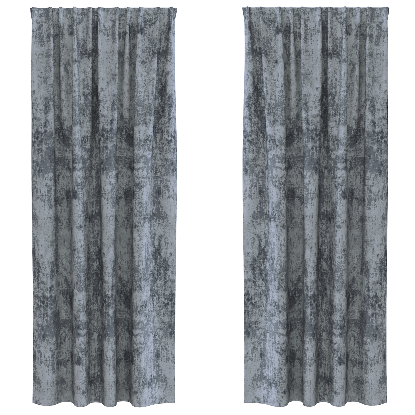 Fløyel Gardiner med gardiner 2 pcs Sølvgrå 225 x 140 cm Fløyel
