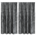 Fløyel Gardiner med gardiner 2 pcs Grå 140 x 140 cm Fløyel