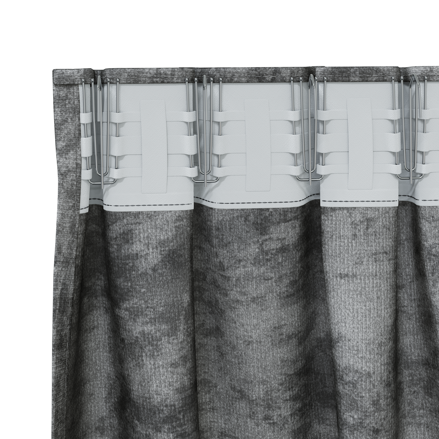 Fløyel Gardiner med gardiner 2 pcs Grå 175 x 140 cm Fløyel