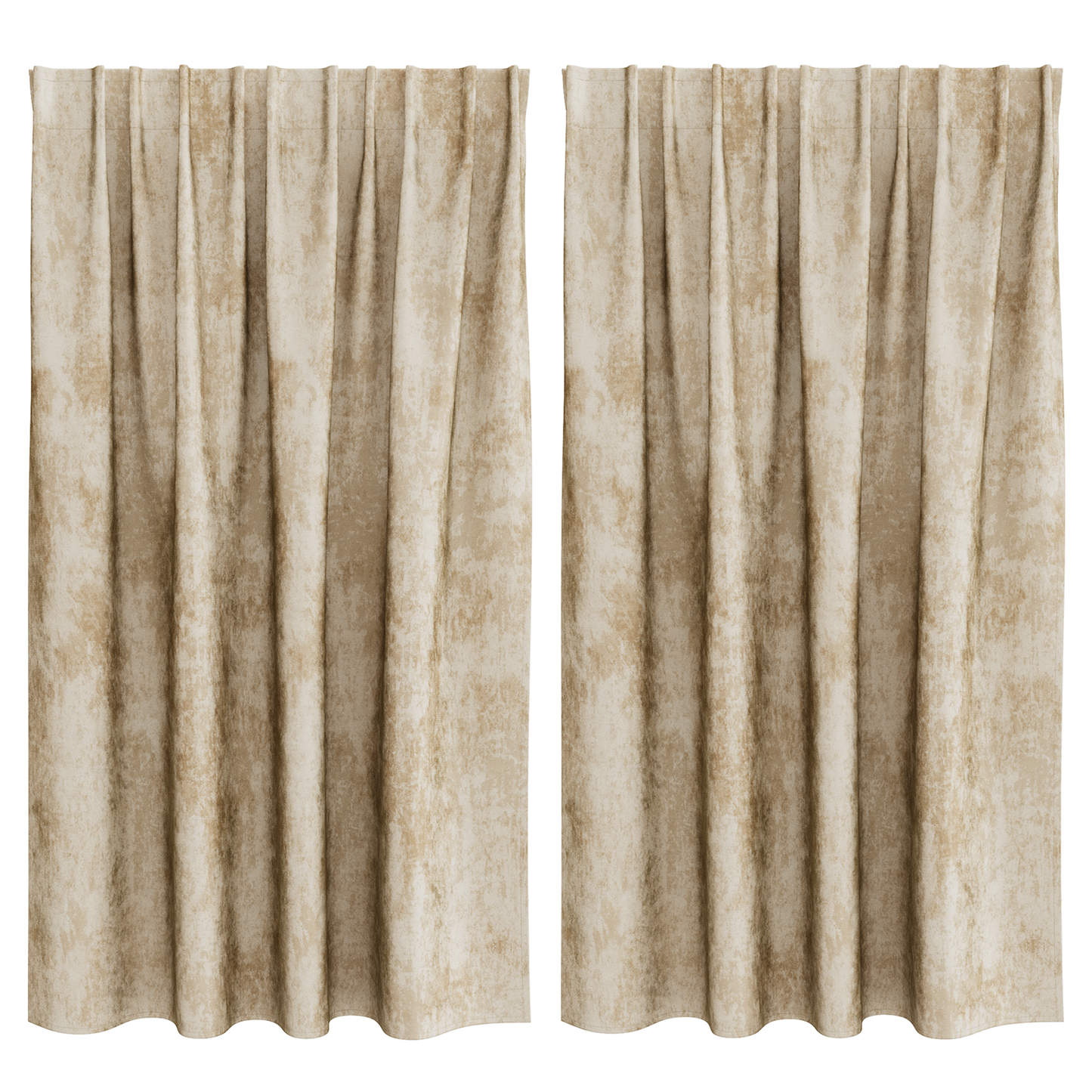 Fløyel Gardiner med gardiner 2 pcs Krem 140 x 140 cm Fløyel