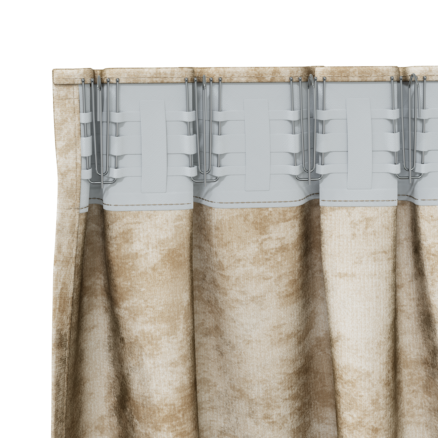 Fløyel Gardiner med gardiner 2 pcs Krem 260 x 140 cm Fløyel