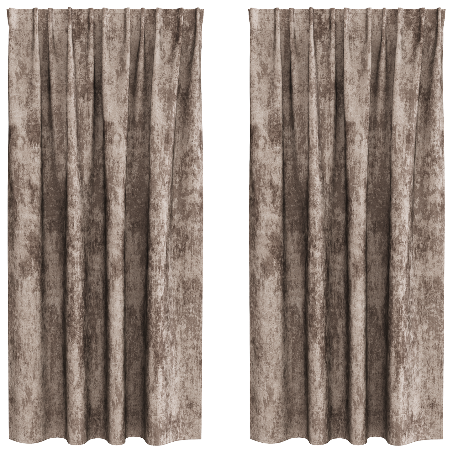 Fløyel Gardiner 2 pcs Cappuccino 175 x 140 cm Fløyel