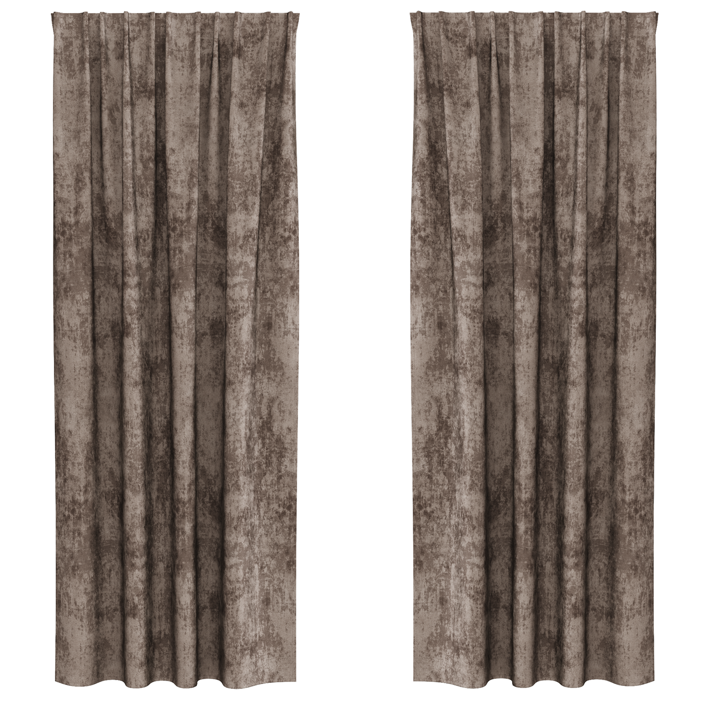 Fløyel Gardiner 2 pcs Cappuccino 225 x 140 cm Fløyel