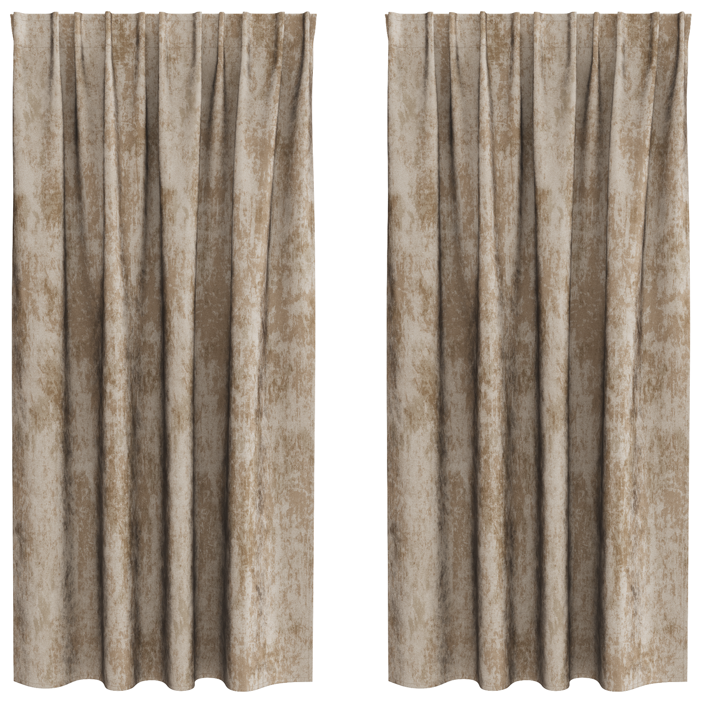 Fløyel Gardiner 2 pcs champagne 175 x 140 cm Fløyel