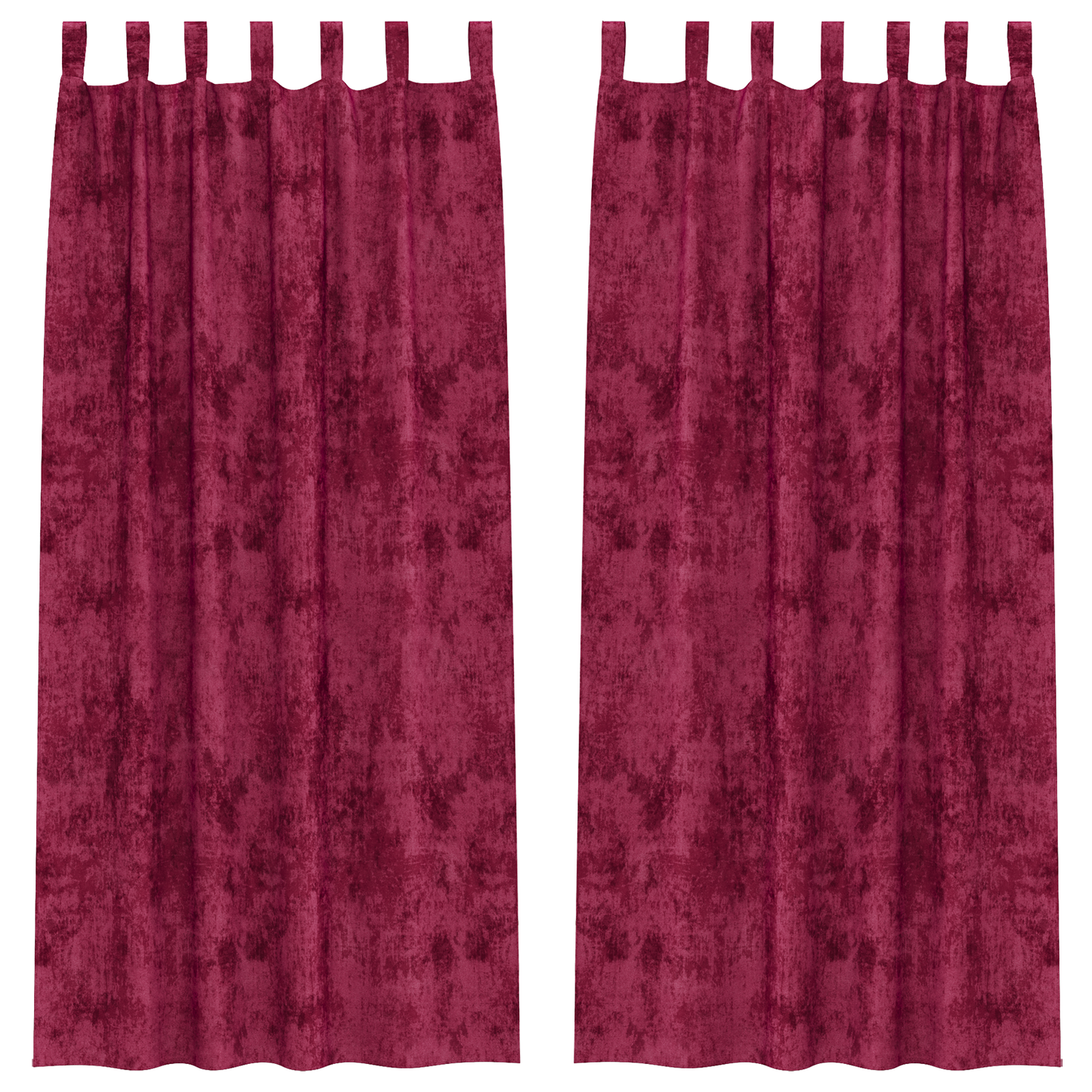 Fløyel Gardiner med gardiner 2 pcs Vinrød 245 x 140 cm Fløyel