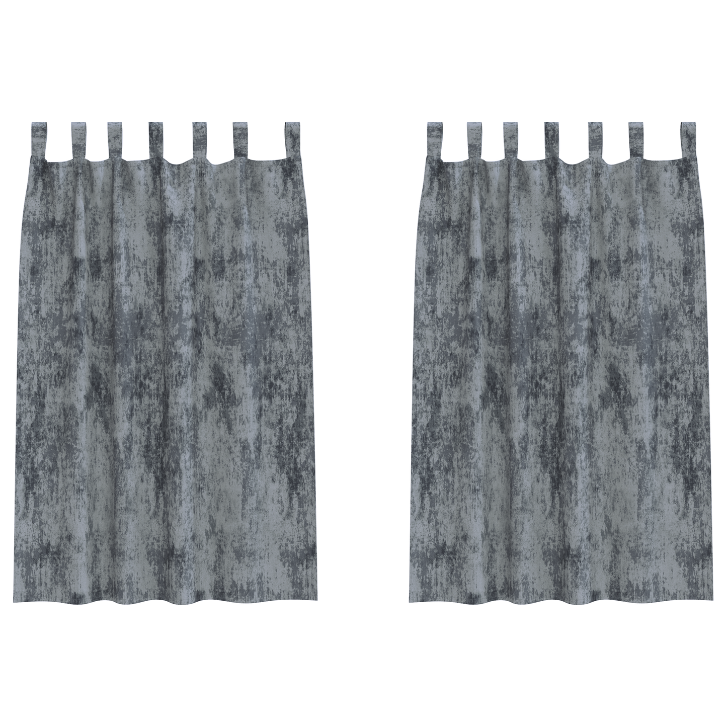 Fløyel Gardiner med gardiner 2 pcs Sølvgrå 175 x 140 cm Fløyel