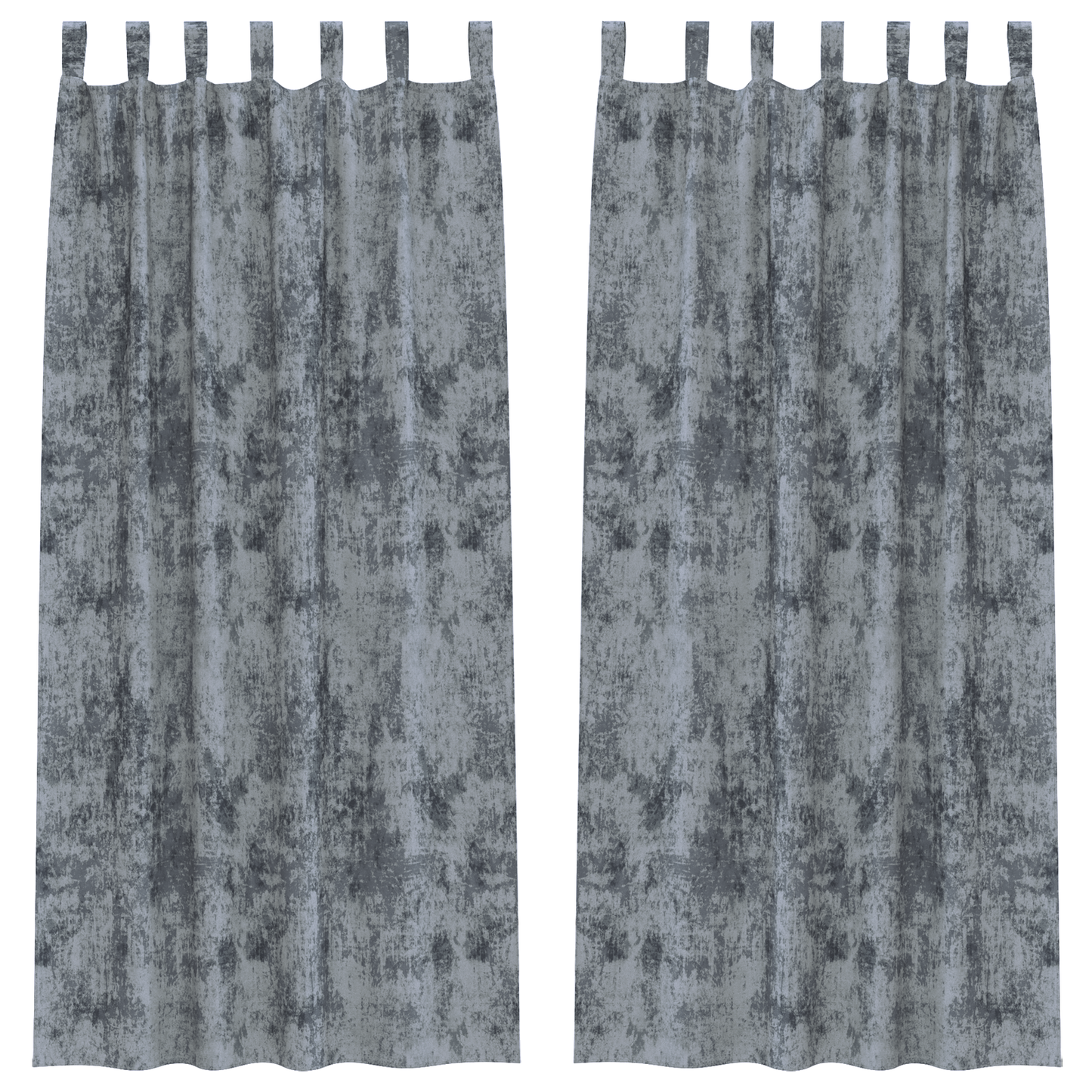 Fløyel Gardiner med gardiner 2 pcs Sølvgrå 245 x 140 cm Fløyel