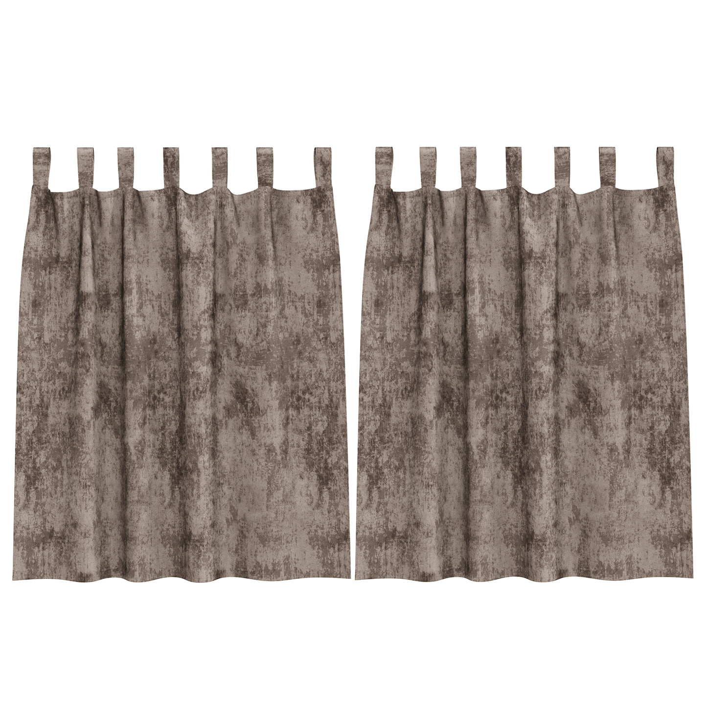 Fløyel Gardiner 2 pcs Cappuccino 140 x 140 cm Fløyel