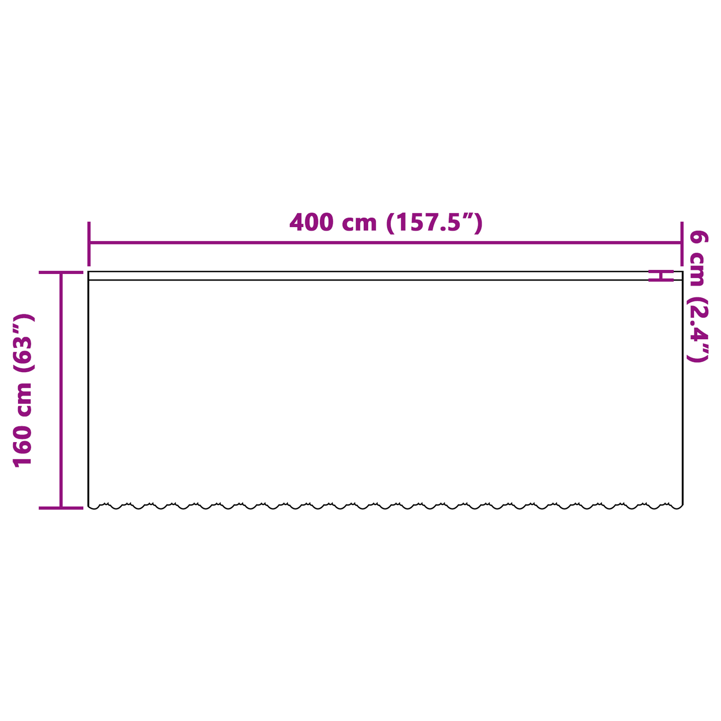 Blondegardin med gardiner Blomster Hvit 160 x 400 cm Polyester