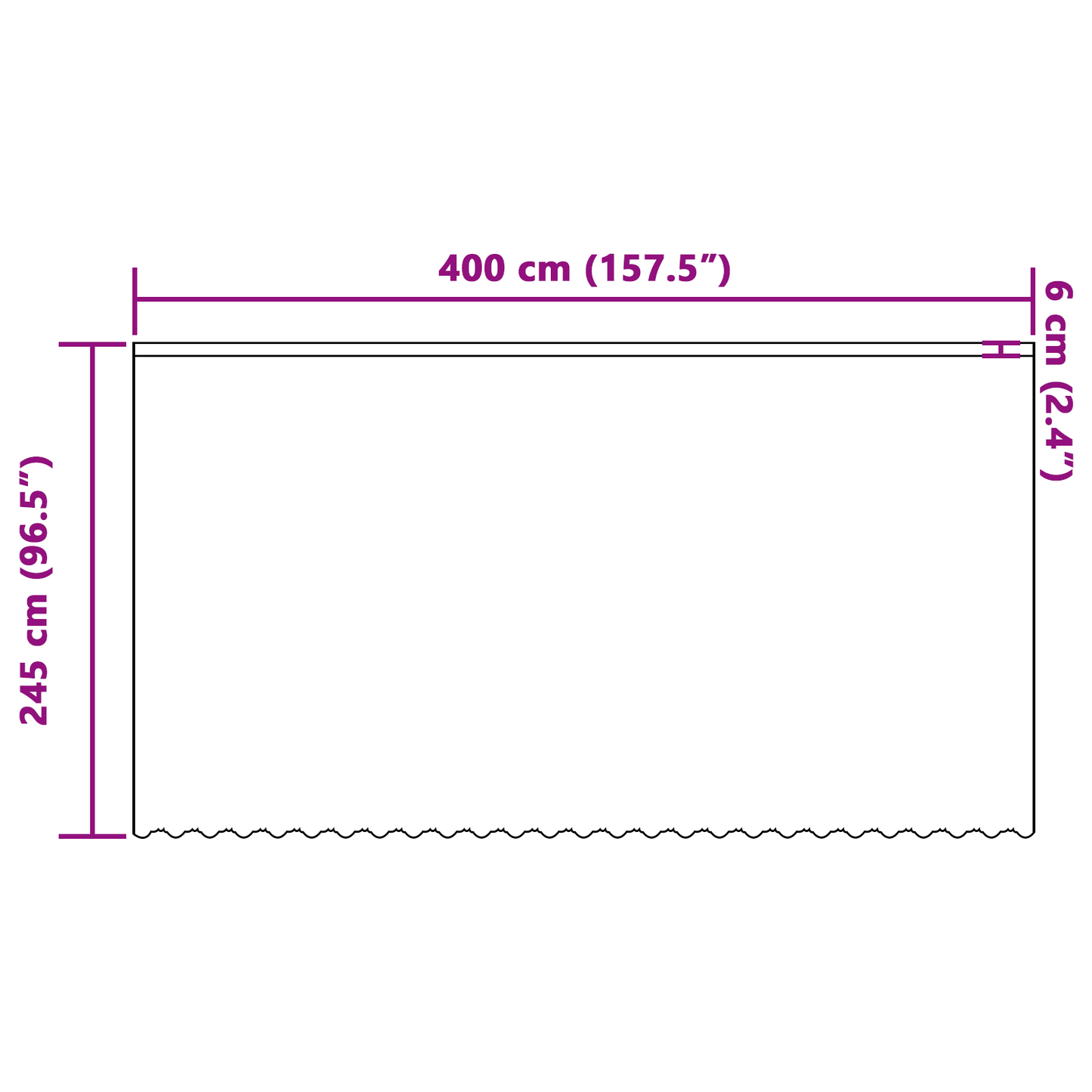Blondegardin med gardiner Blomster Hvit 245 x 400 cm Polyester