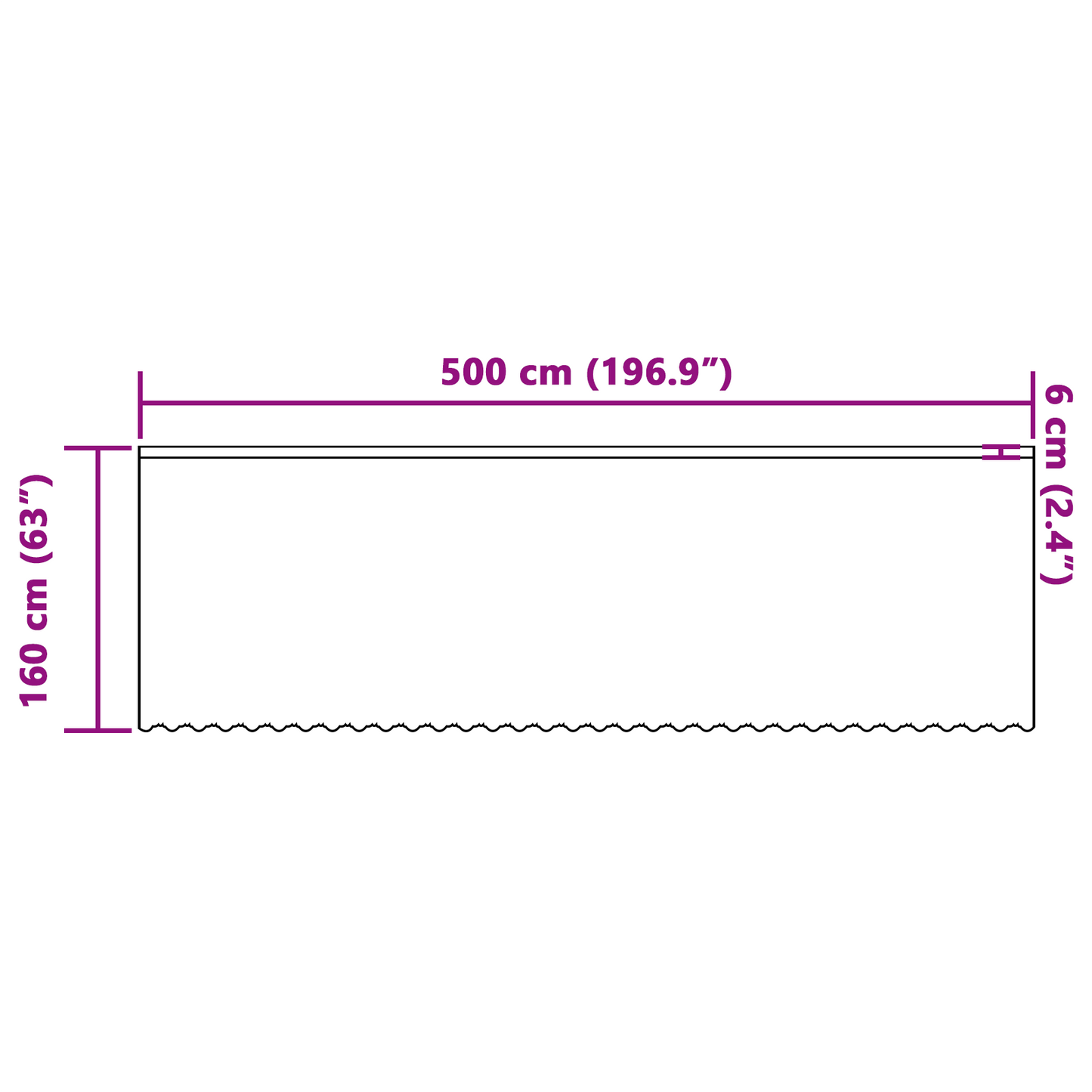 Blondegardin med gardiner Blomster Hvit 160 x 500 cm Polyester