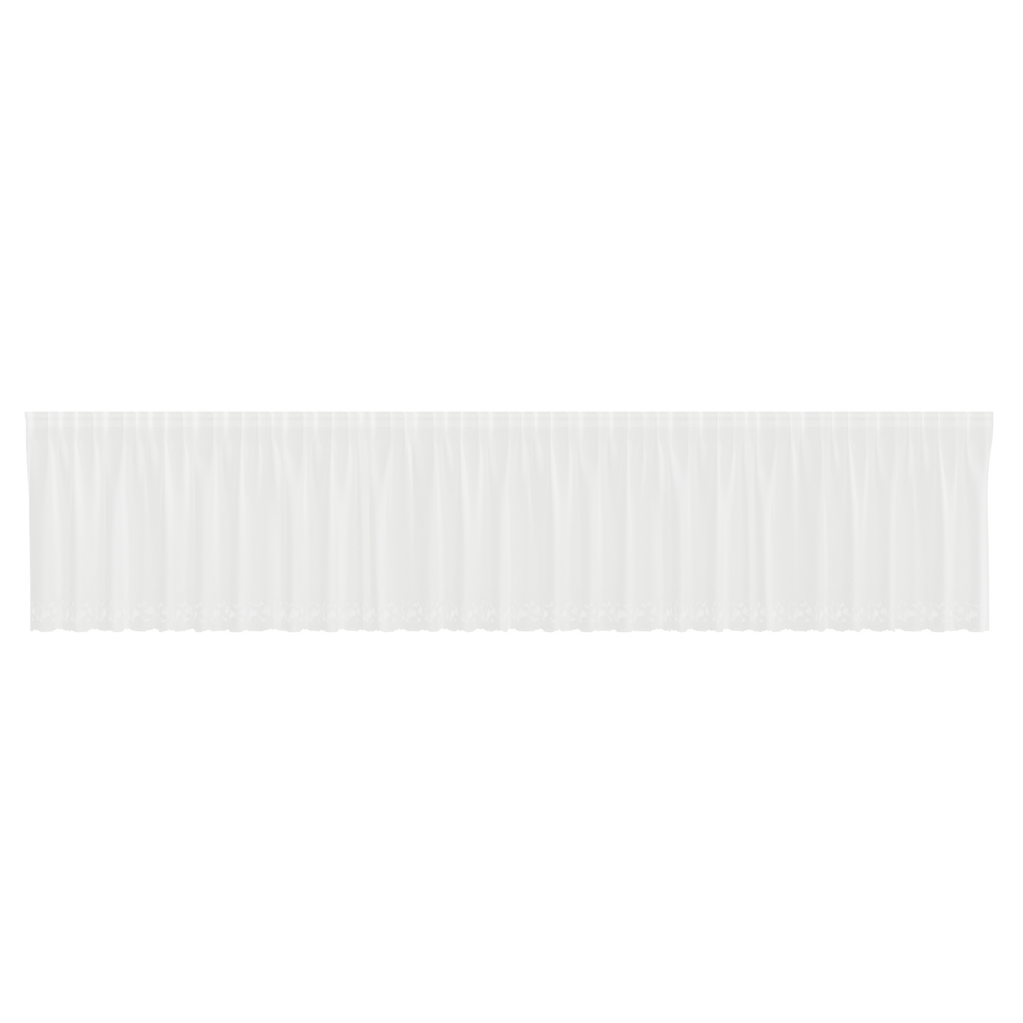 Blondegardin med gardiner Blomster Hvit 100x750cm Polyester
