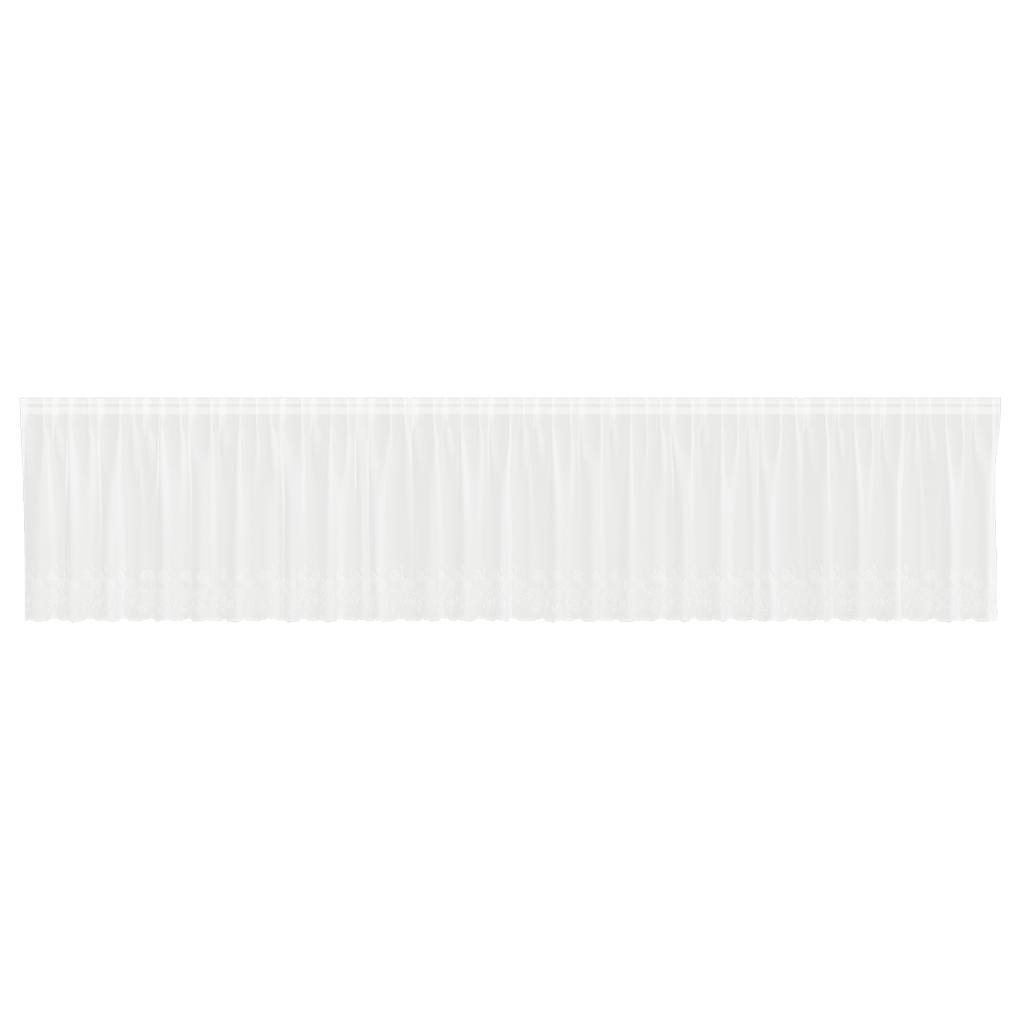 Blondegardin med gardiner Blomster Hvit 140 x 750 cm Polyester