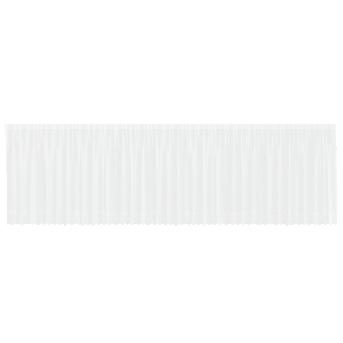 Blondegardin med gardiner Blomster Hvit 160 x 900 cm Polyester