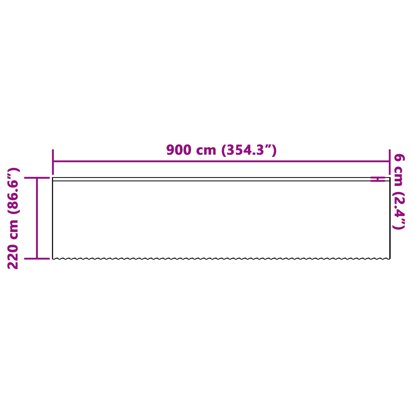 Blondegardin med gardiner Blomster Hvit 220 x 900 cm Polyester