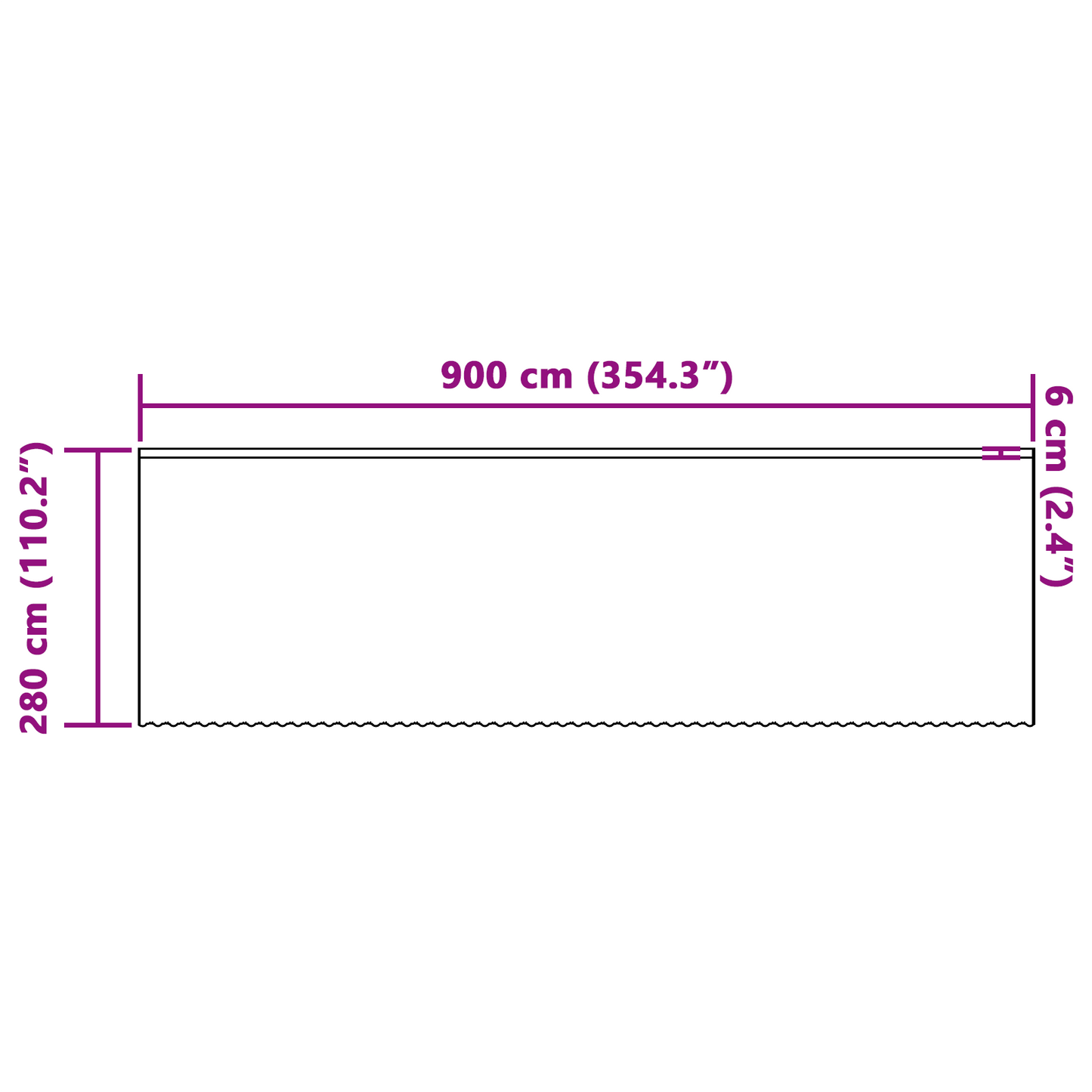 Blondegardin med gardiner Blomster Hvit 280 x 900 cm Polyester