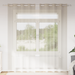 Voile Gardin med gardiner 2 pcs sand 260 x 140 cm Polyester
