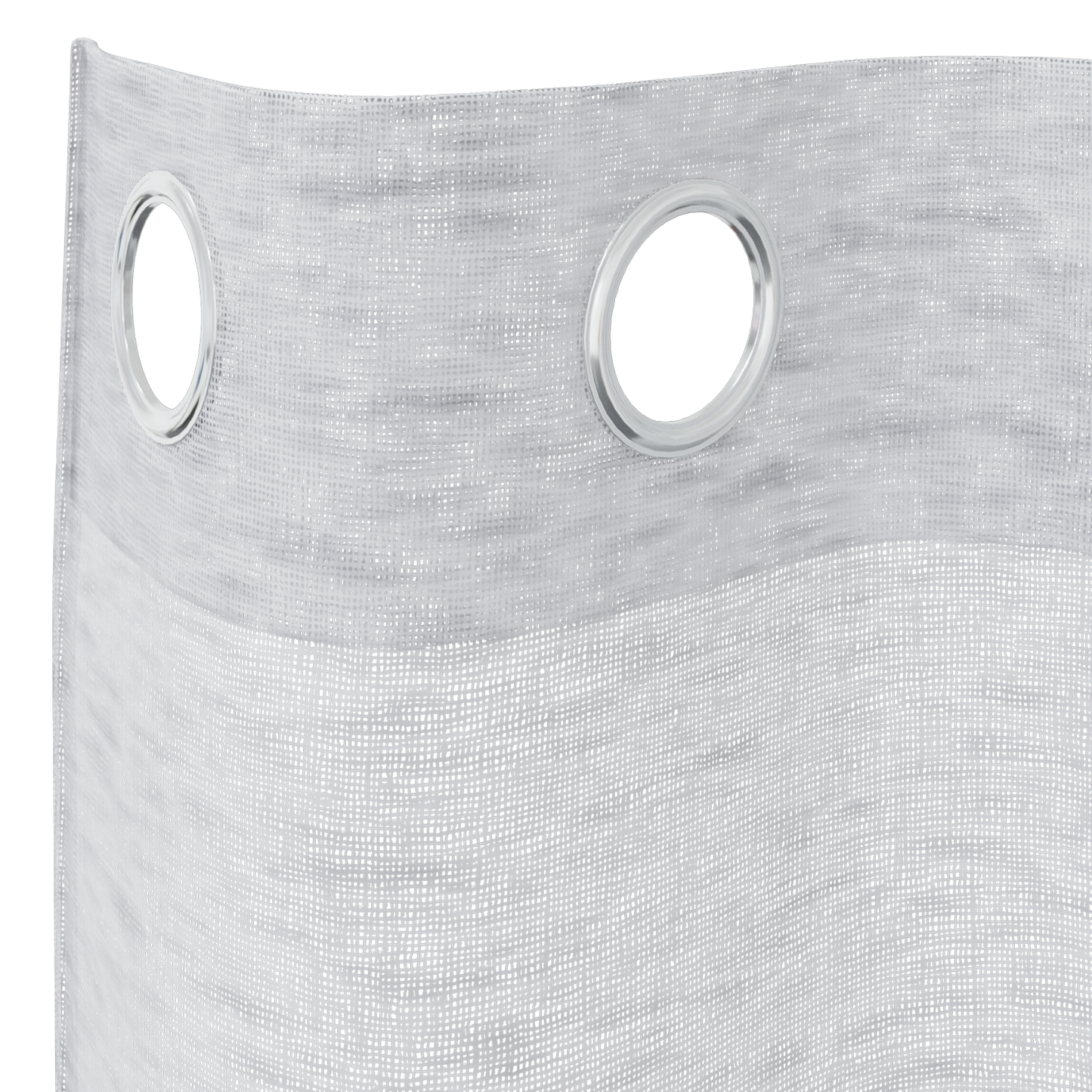 Voile Gardin med gardiner 2 pcs Lysegrå 140 x 140 cm Polyester
