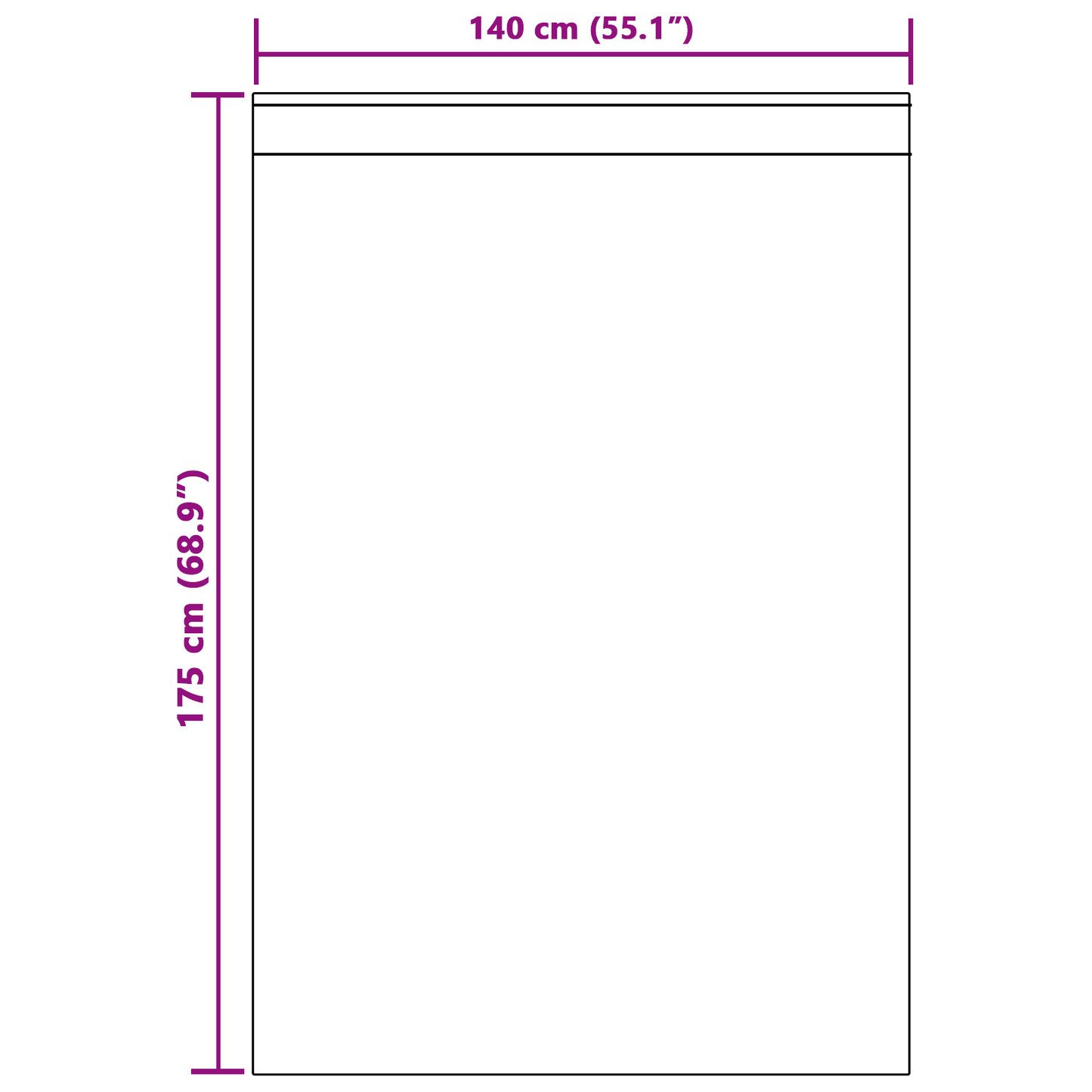 Voile Gardin med gardiner 2 pcs Hvit 175 x 140 cm Polyester