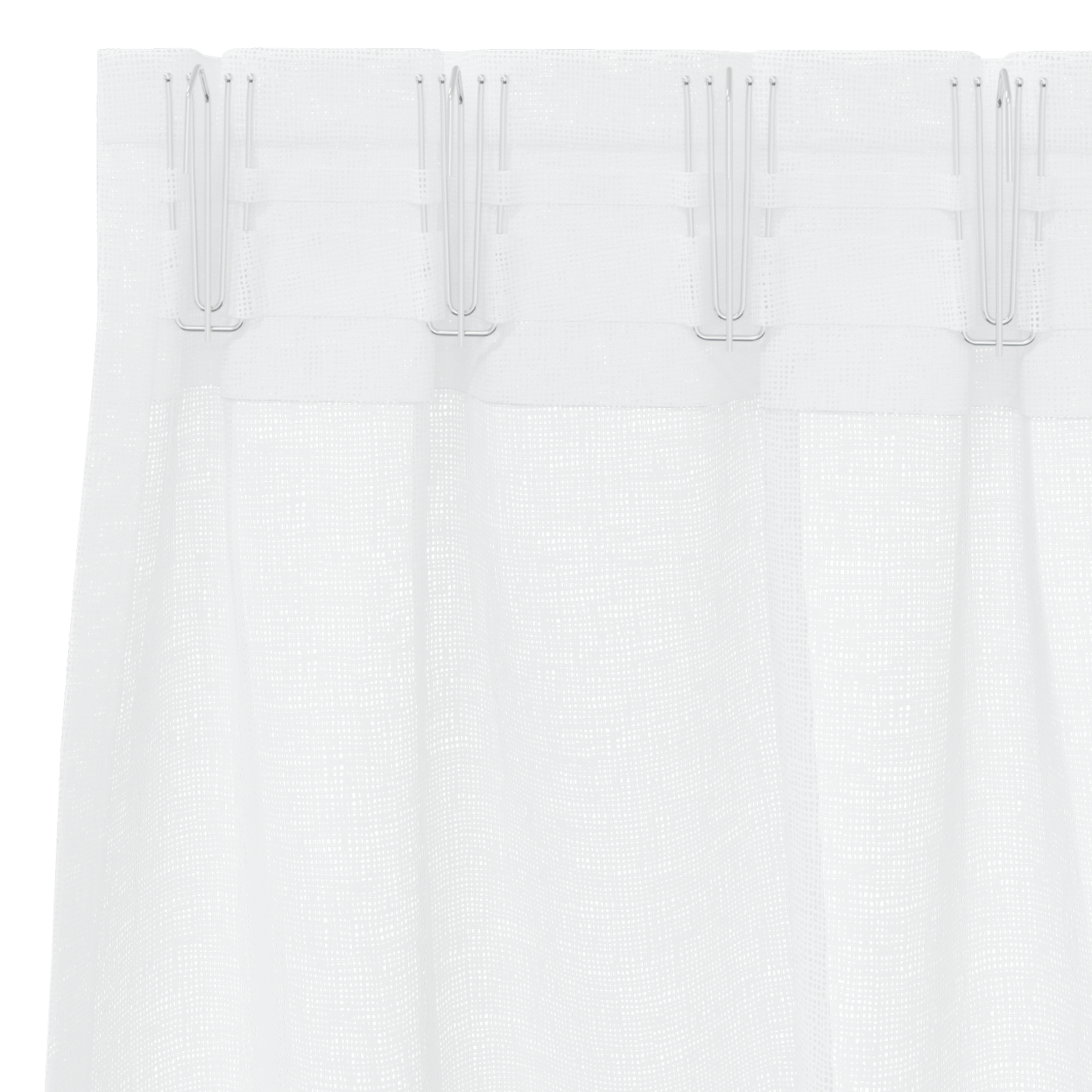 Voile Gardin med gardiner 2 pcs Hvit 225 x 140 cm Polyester