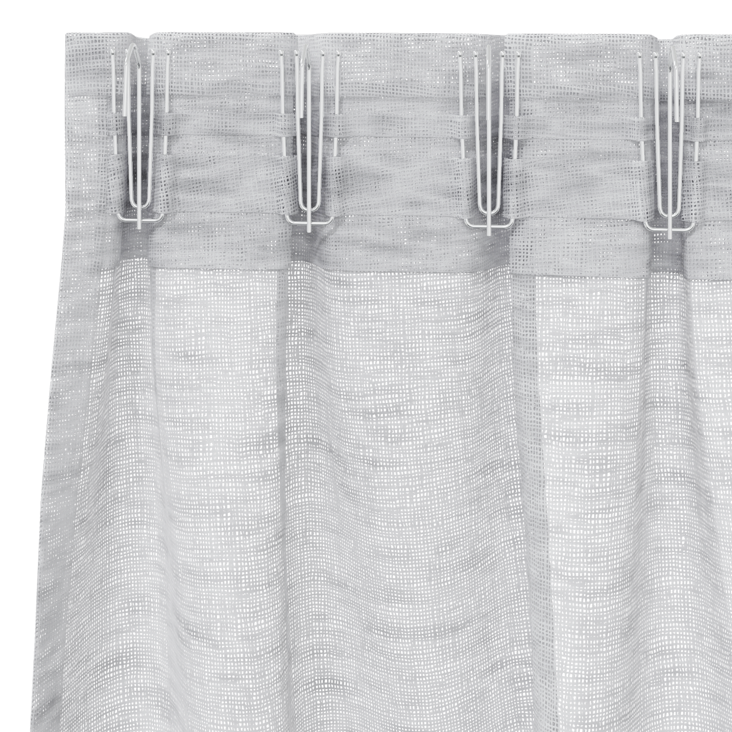 Voile Gardin med gardiner 2 pcs Lysegrå 245 x 140 cm Polyester