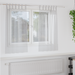 Voile Gardin med gardiner 2 pcs Lysegrå 140 x 140 cm Polyester