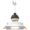 Spotlights med søkelys 6 pcs Hvit 9 x 9 x cm Aluminium