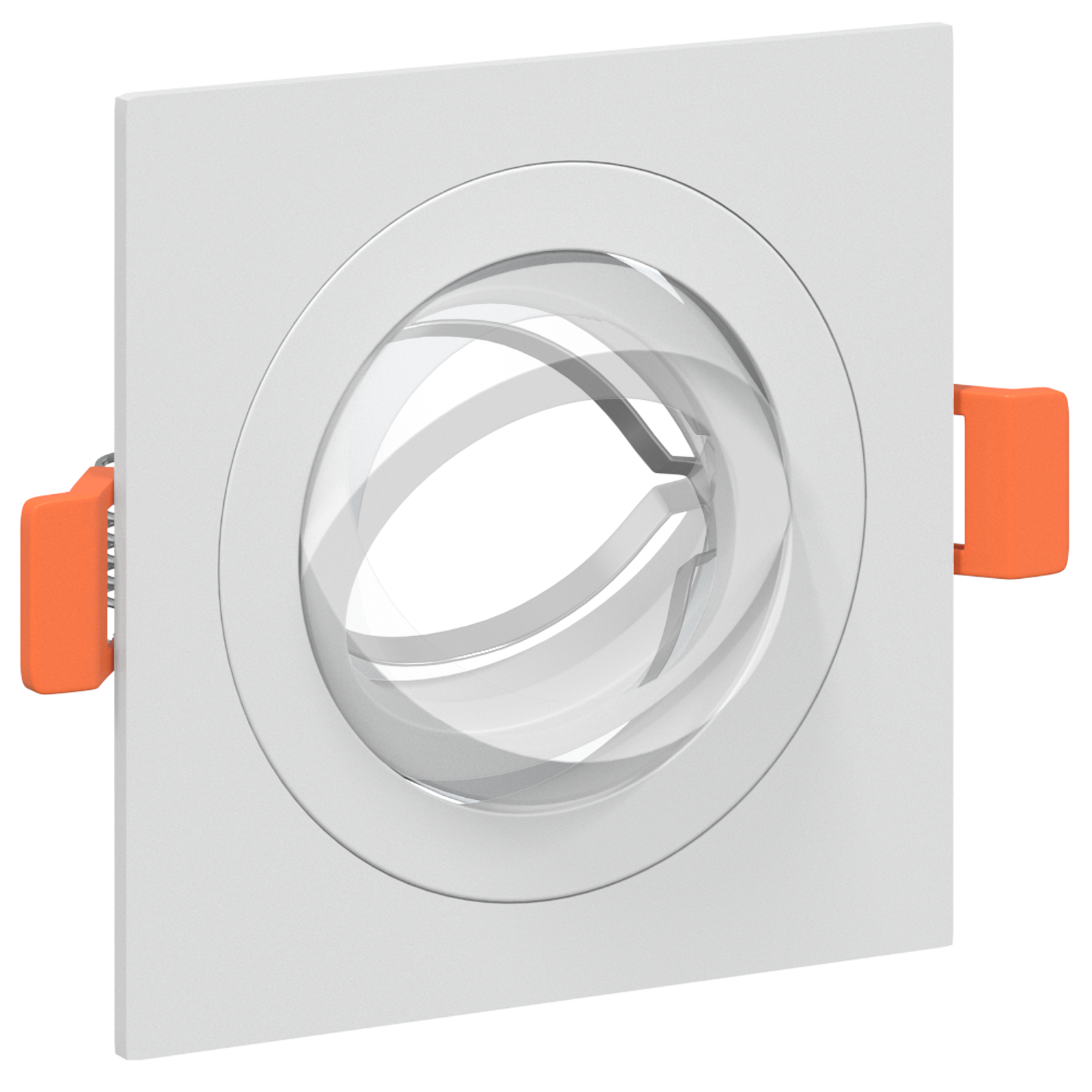 Spotlights med søkelys 6 pcs Hvit 9 x 9 x cm Aluminium