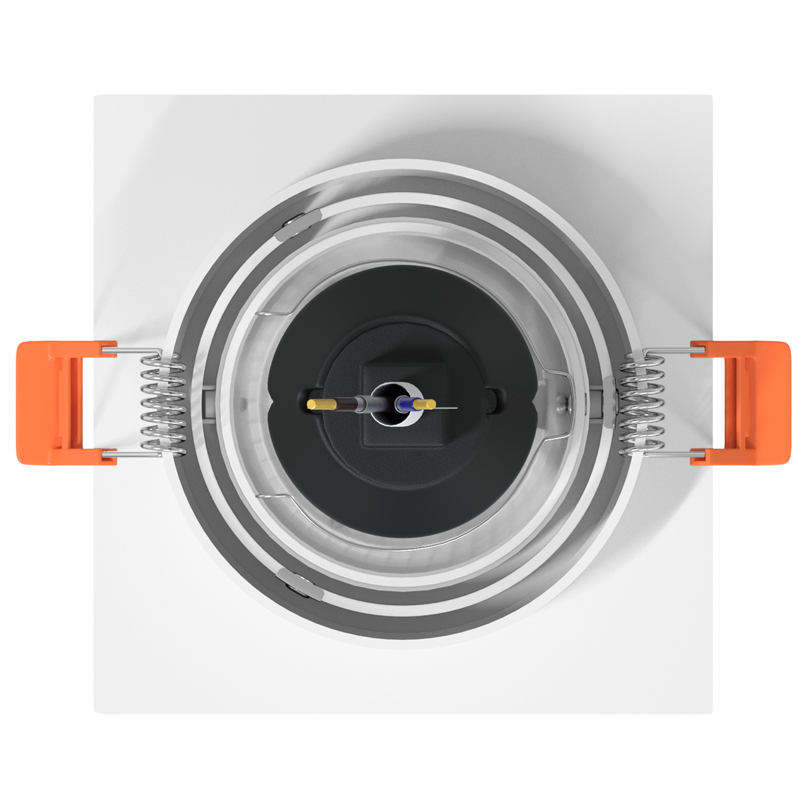 Spotlights med søkelys 6 pcs Hvit 9 x 9 x cm Aluminium