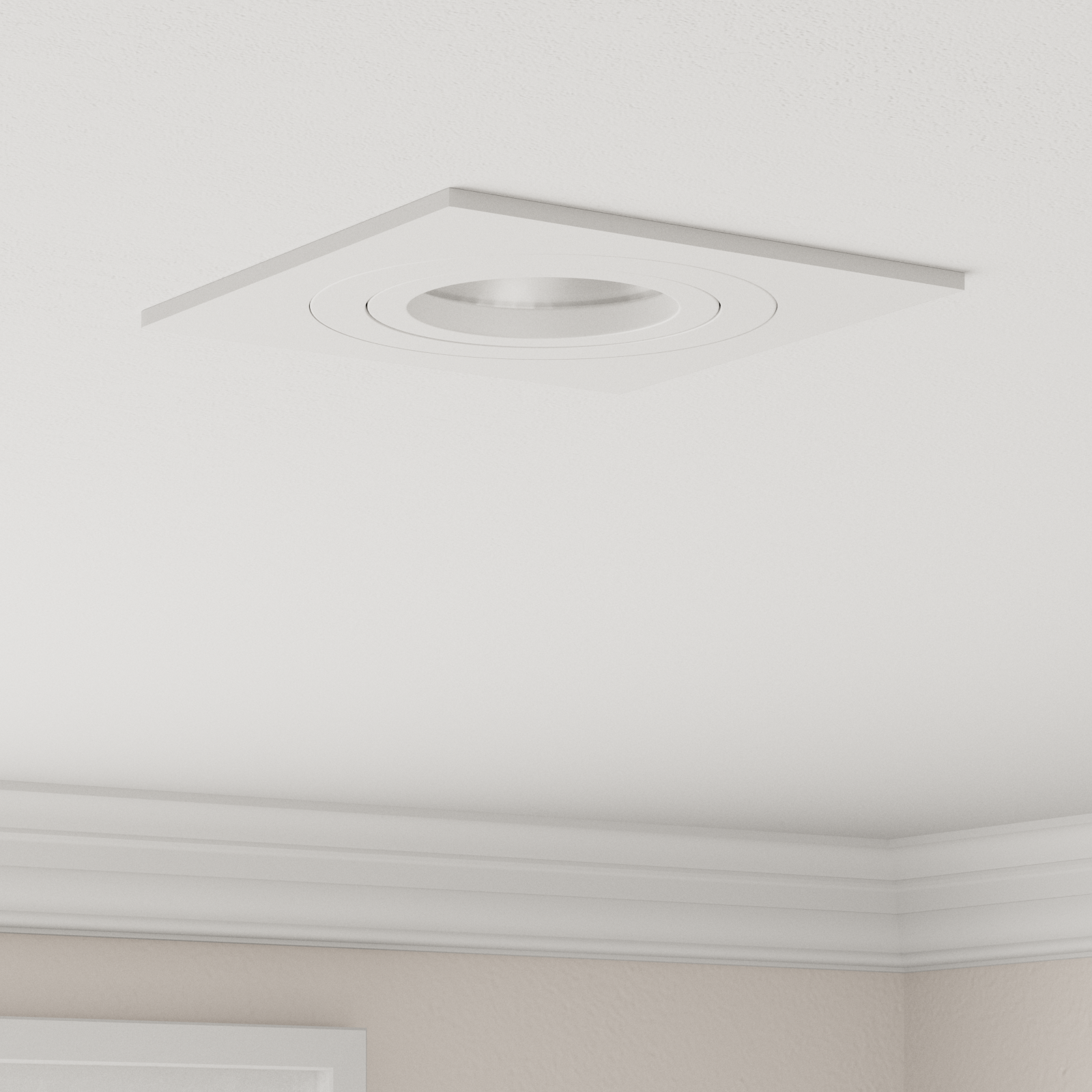 Spotlights med søkelys 6 pcs Hvit 9 x 9 x cm Aluminium