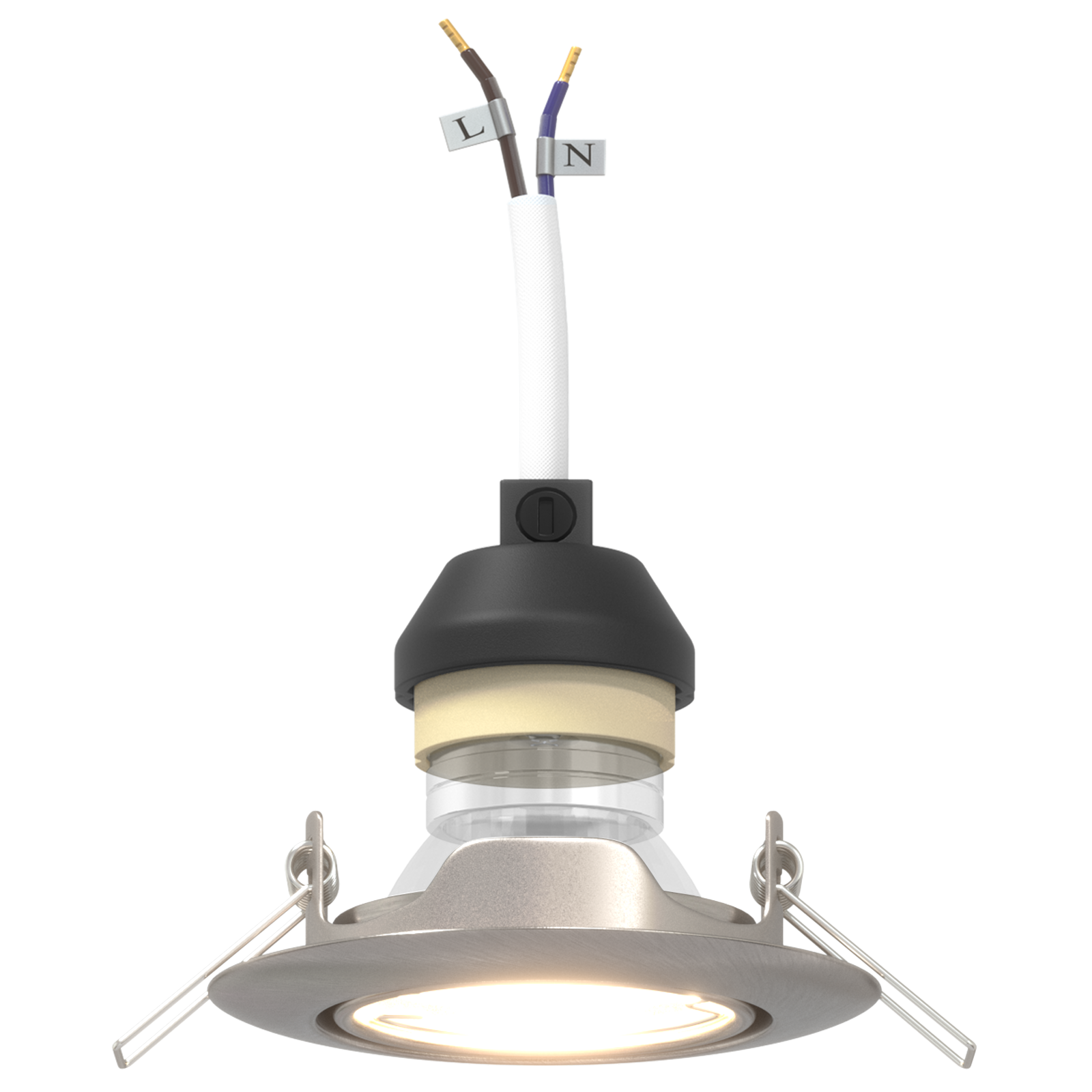 Spotlights med søkelys 6 pcs sølv 9 x 9 cm Metall