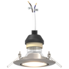 Spotlights med søkelys 6 pcs sølv 9 x 9 cm Metall